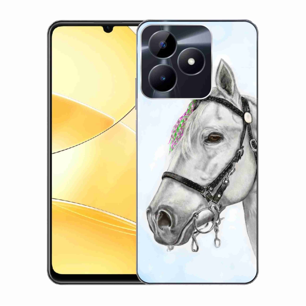 Zselés tok mmCase a Realme C51/C53 készülékhez - fehér ló 1