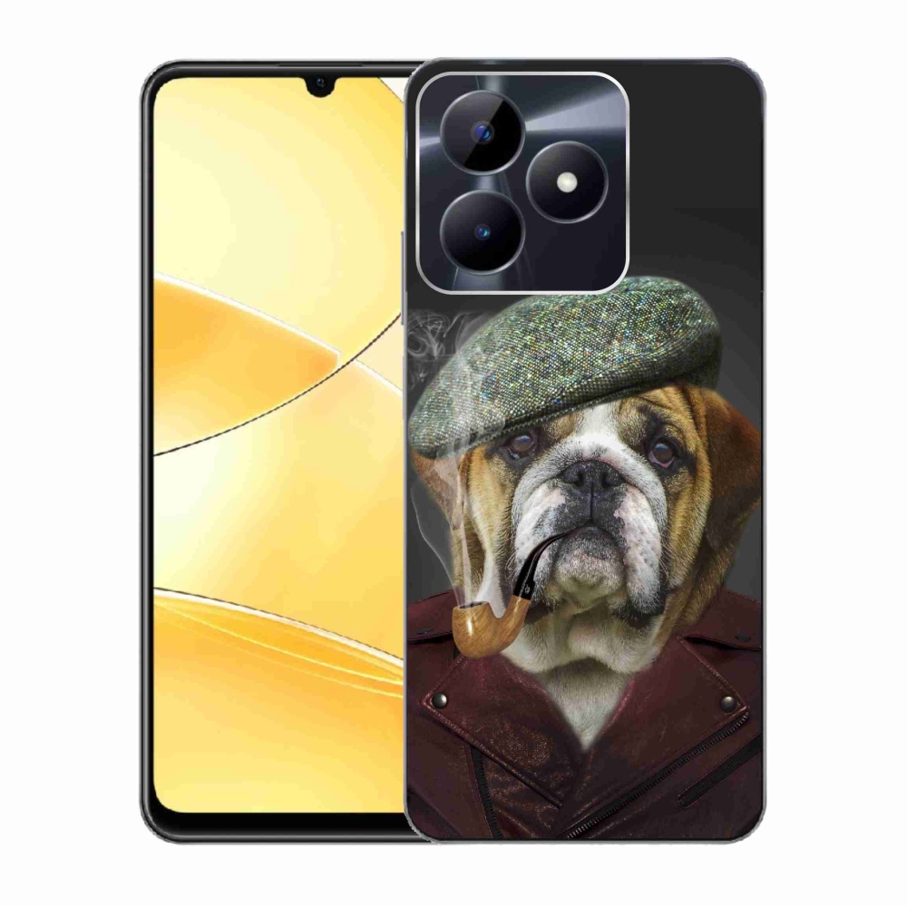 Zselés borítás mmCase a Realme C51/C53 készülékhez - kutya csővel