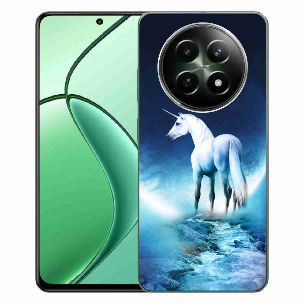 Zselés borítás mmCase a Realme 12 5G/12x 5G készülékhez - fehér egyszarvú