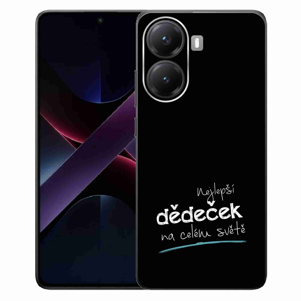 Gélburkolat mmCase a Xiaomi Poco X7 Pro 5G-n - a legjobb nagypapa 3 fekete háttérrel