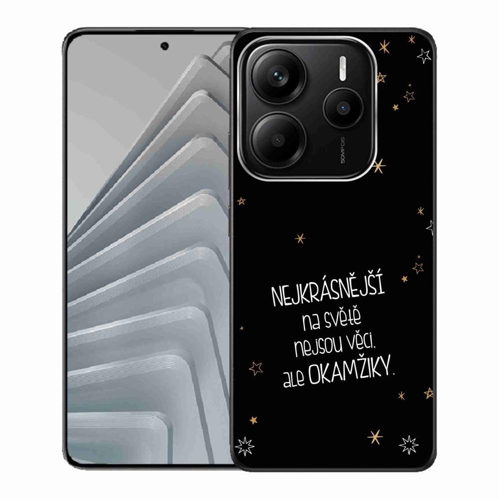 Gél borító mmCase a Xiaomi Redmi Note 14 5G - idézem 4 fekete háttérrel