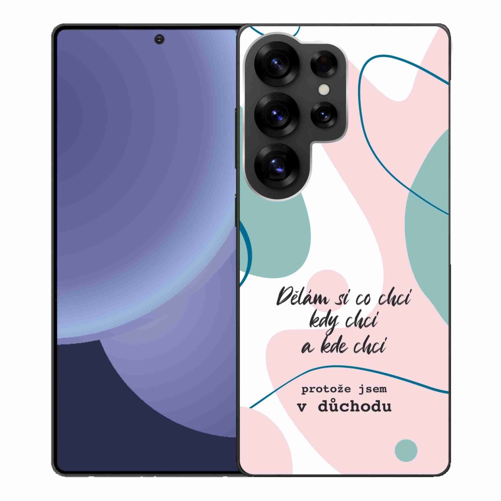 Gél borító mmCase Samsung Galaxy S25 Ultra készülékhez - vicces szöveg 10 fehér háttér