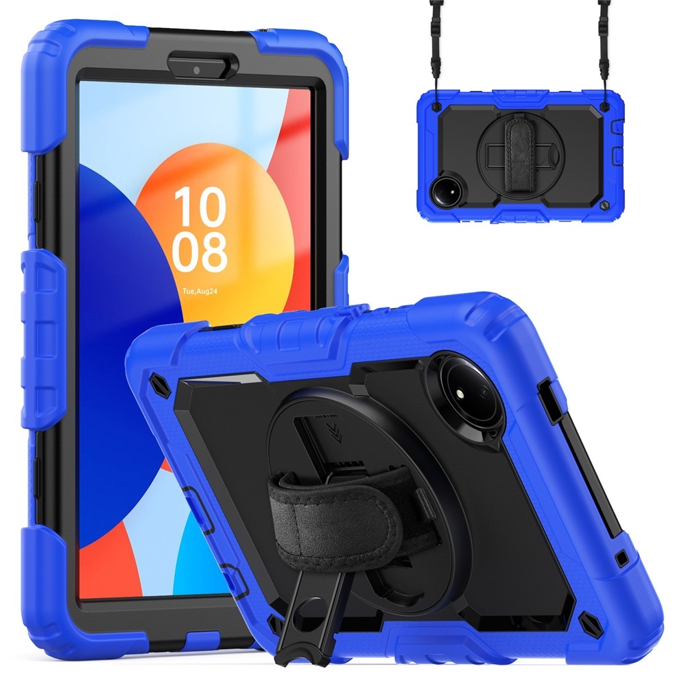 Strapabíró huzat kéztartóval és vállpánttal Xiaomi Redmi Pad SE 8.7 - sötétkék színben