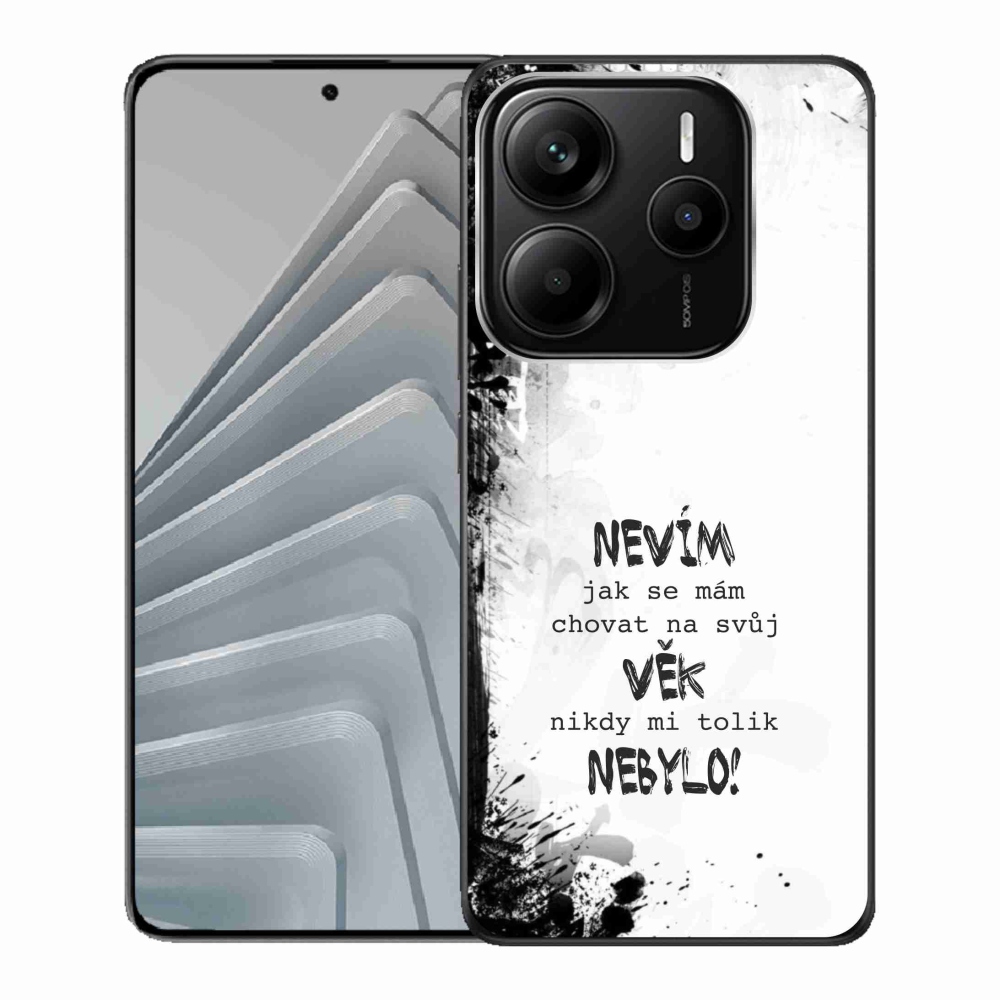 Gél borító mmCase a Xiaomi Redmi Note 14 5G-hez - vicces szöveg 14 fehér háttérrel