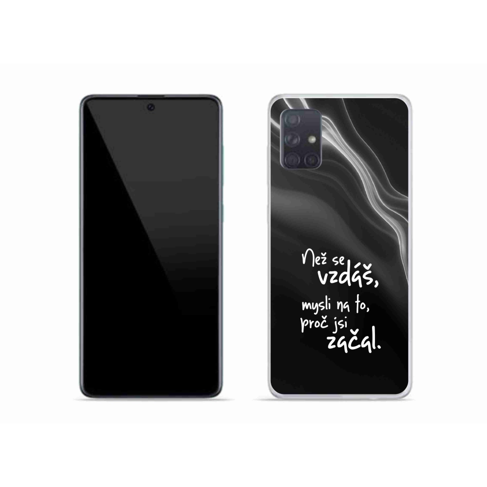 Gél borítás mmCase Samsung Galaxy A51 - idézet 2 fekete háttér