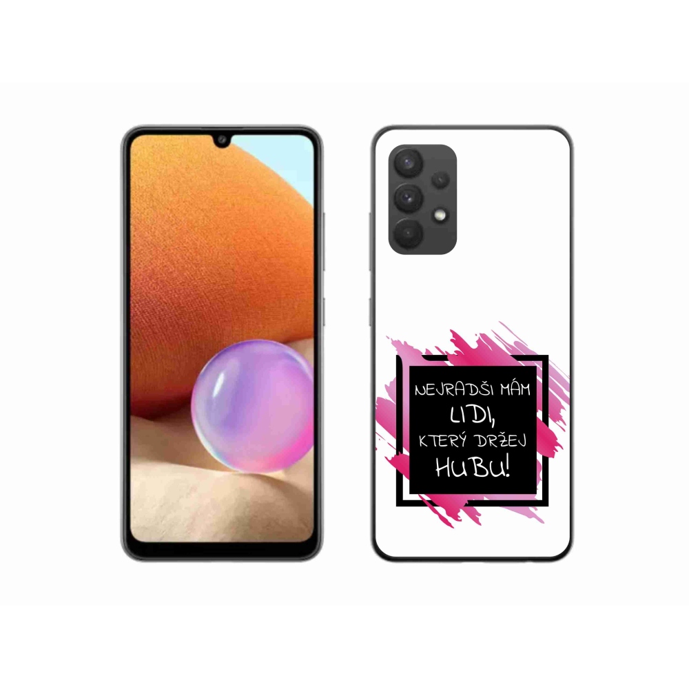 Gél borító mmCase Samsung Galaxy A32 4G - vicces szöveg 7 fekete-fehér háttérrel