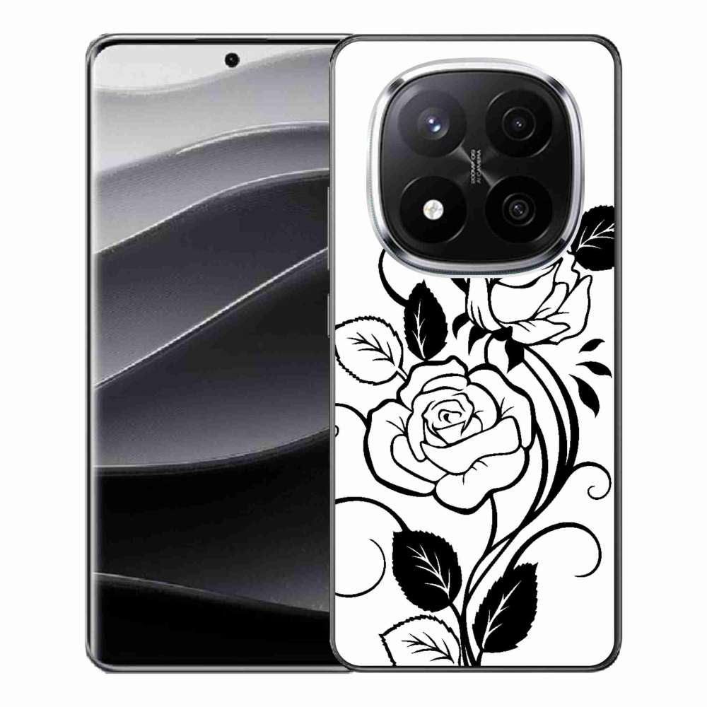 Gél borítás mmCase a Xiaomi Redmi Note 14 Pro+ 5G-hez - fekete és fehér rózsa