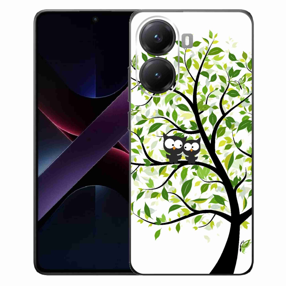 Gél borító mmCase a Xiaomi Poco X7 Pro 5G számára - baglyok a fán