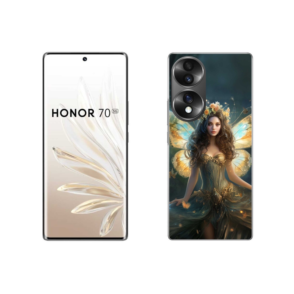 Zselés borítás mmCase a Honor 70-hez - pillangó nő