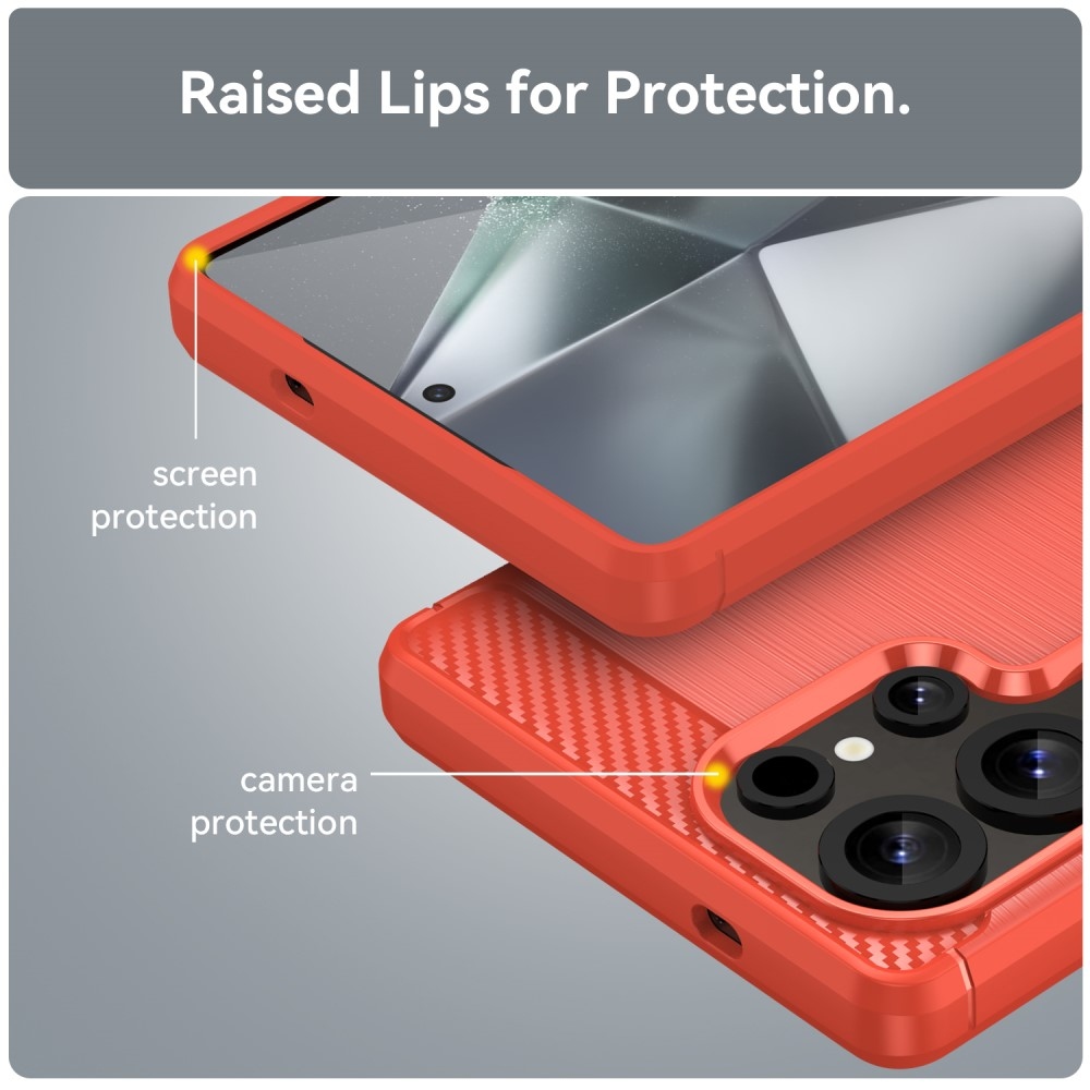 Szénálló zselés tok Samsung Galaxy S25 Ultra készülékhez - piros