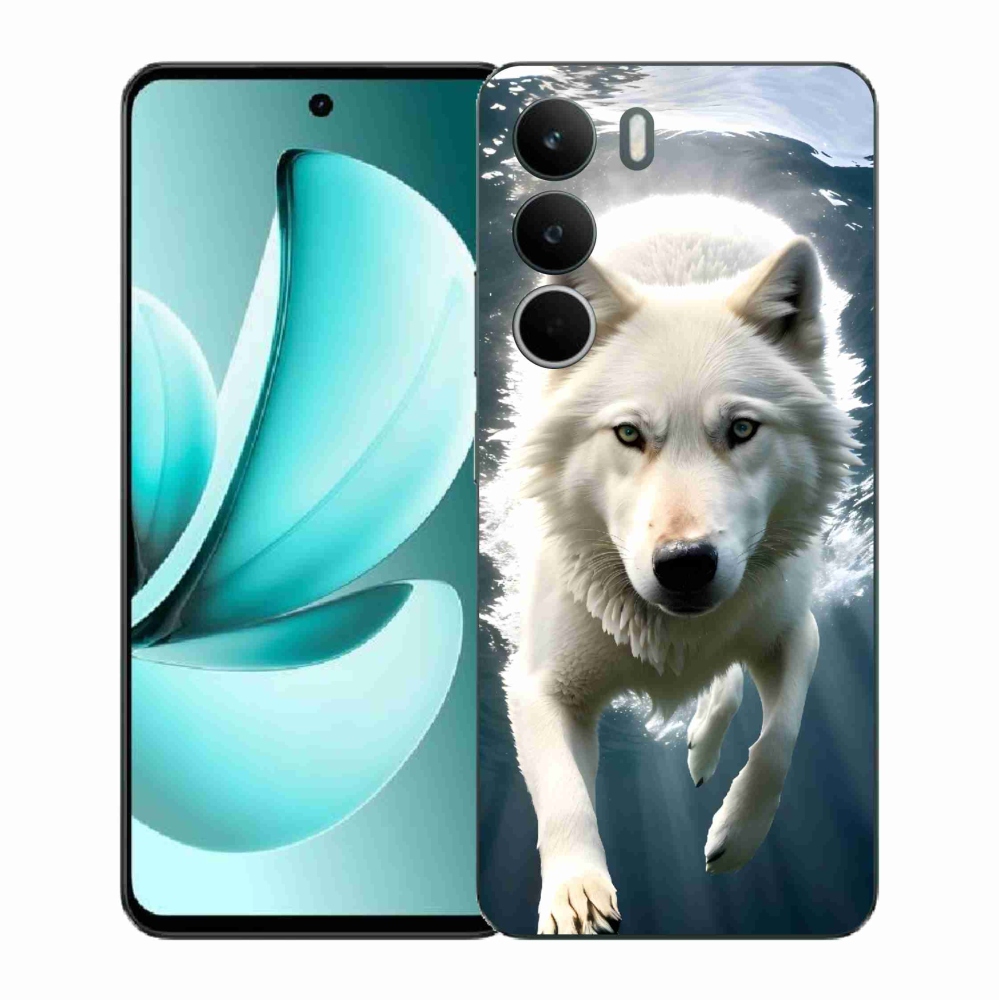 Gél borítás mmCase a Realme C71 készülékhez - fehér farkas