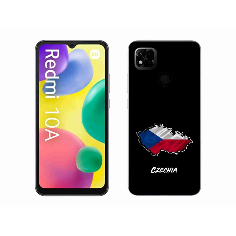 Gél borítás mmCase a Xiaomi Redmi 10A - Csehország fekete háttérrel