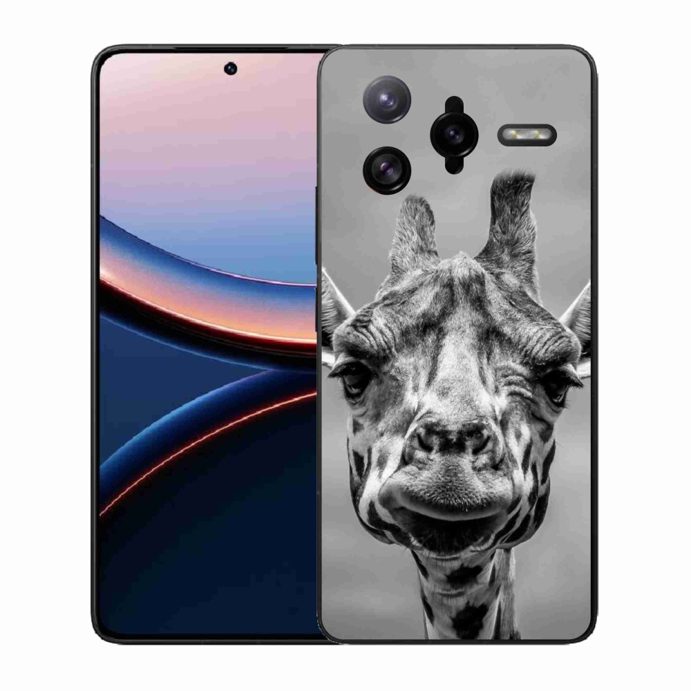 Gél borítás mmCase a Xiaomi Poco F7 Ultra számára - fekete és fehér zsiráf