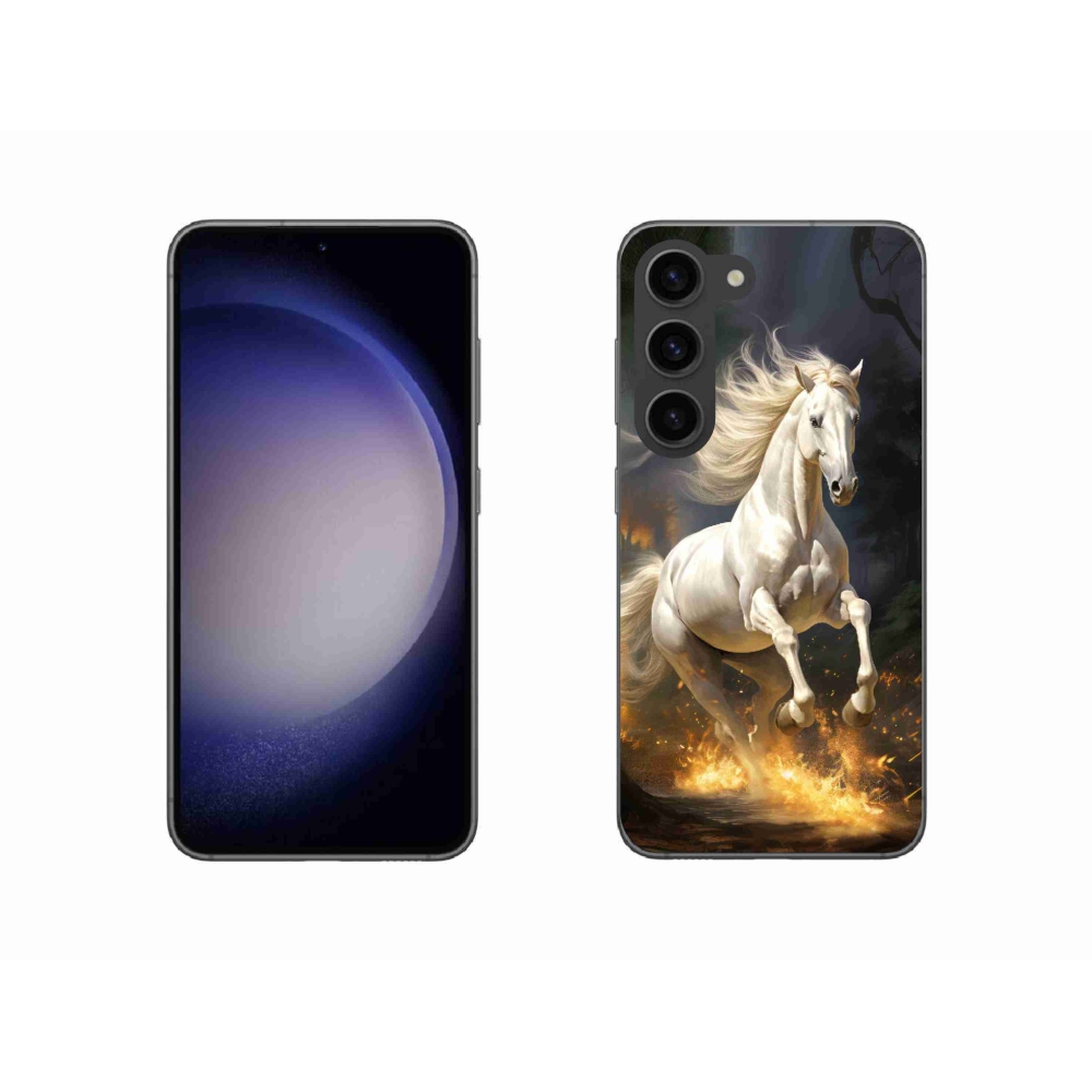 Zselés borítás mmCase Samsung Galaxy S23 5G - fehér ló 2
