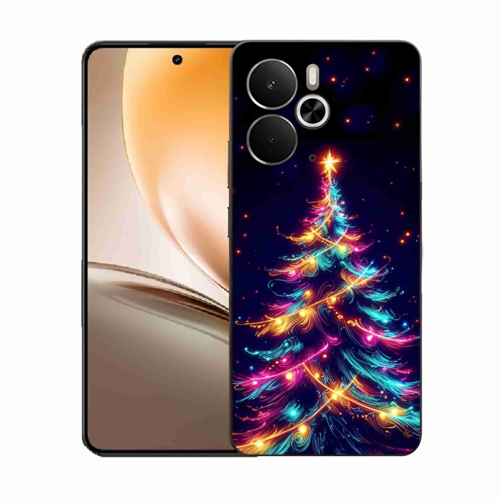 Gél borítás mmCase a Realme 14 5G/14T 5G készülékhez - neon karácsonyfa