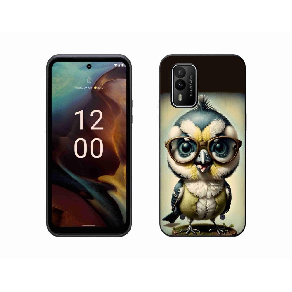 Zselés borítás mmCase a Nokia XR21 készülékhez - kölyök szemüveggel