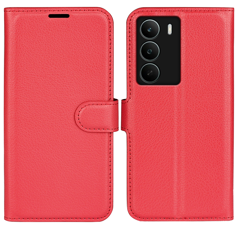 Litchi könyvtáska a Realme C71-hez - piros