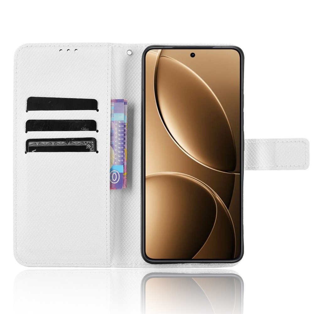 Gyémánt könyv tok a Xiaomi Poco F7 Pro 5G/Poco F7 Ultra 5G készülékhez - fehér