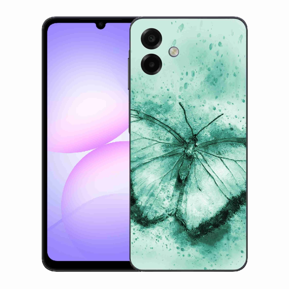 Gél védőhuzat mmCase Samsung Galaxy A07 4G - zöld pillangó