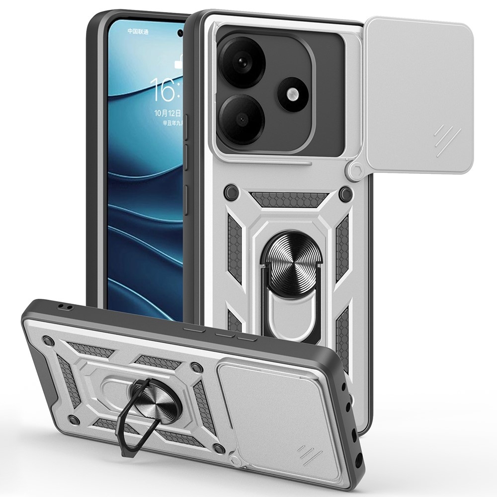 Tartós csúszásbiztos borítás Xiaomi Redmi Note 14 5G - ezüst