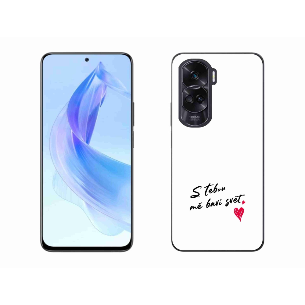 Gél borító mmCase a Honor 90 Lite készülékhez - szerelmes szöveg 1 fehér háttér