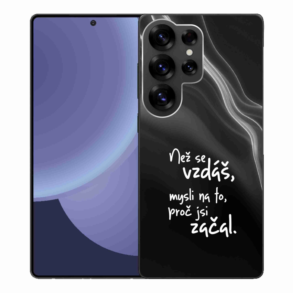 Gél borítás mmCase Samsung Galaxy S25 Ultra - idézet 2 fekete háttér