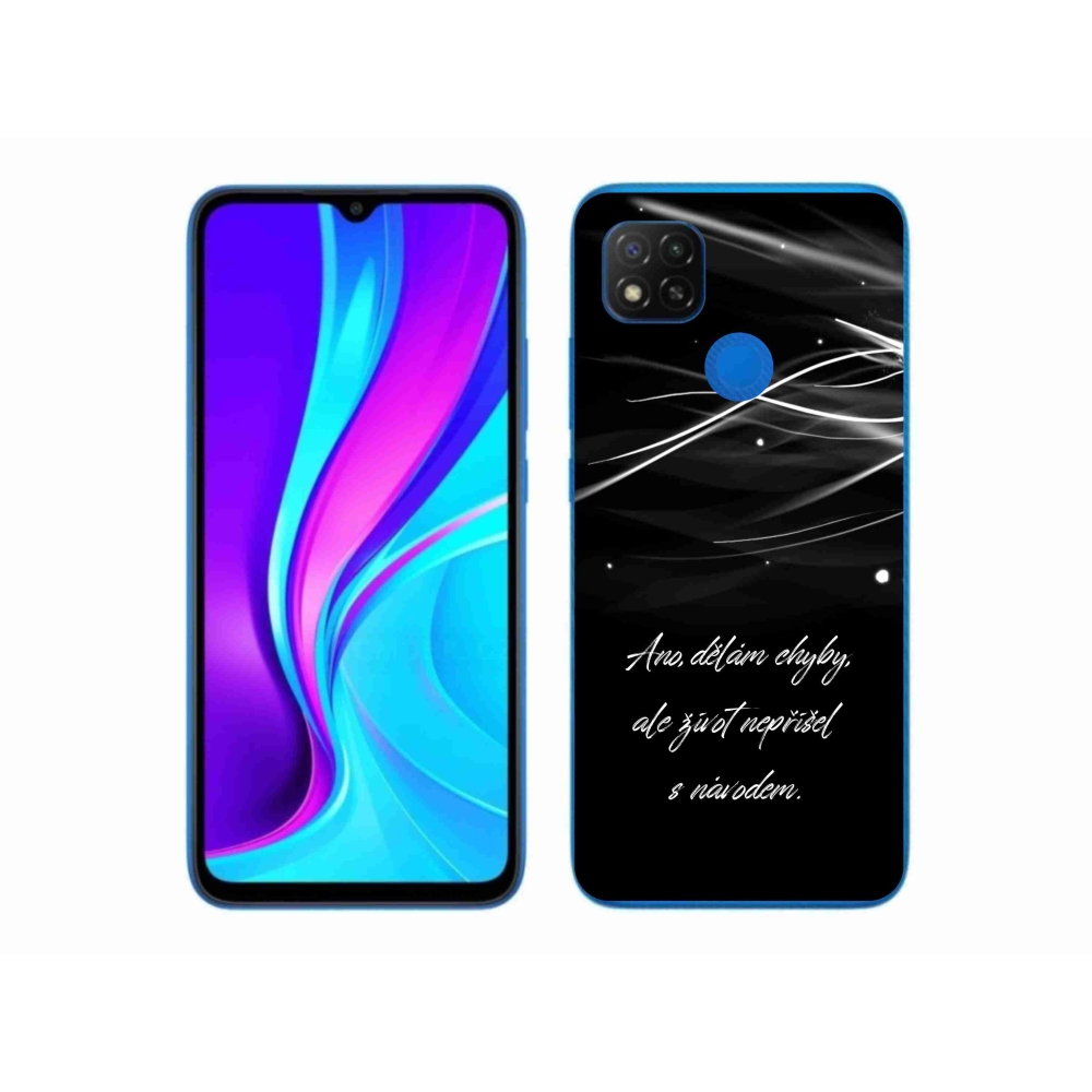 Gél borítás mmCase a Xiaomi Redmi 9C-hez - idézem fekete háttérrel