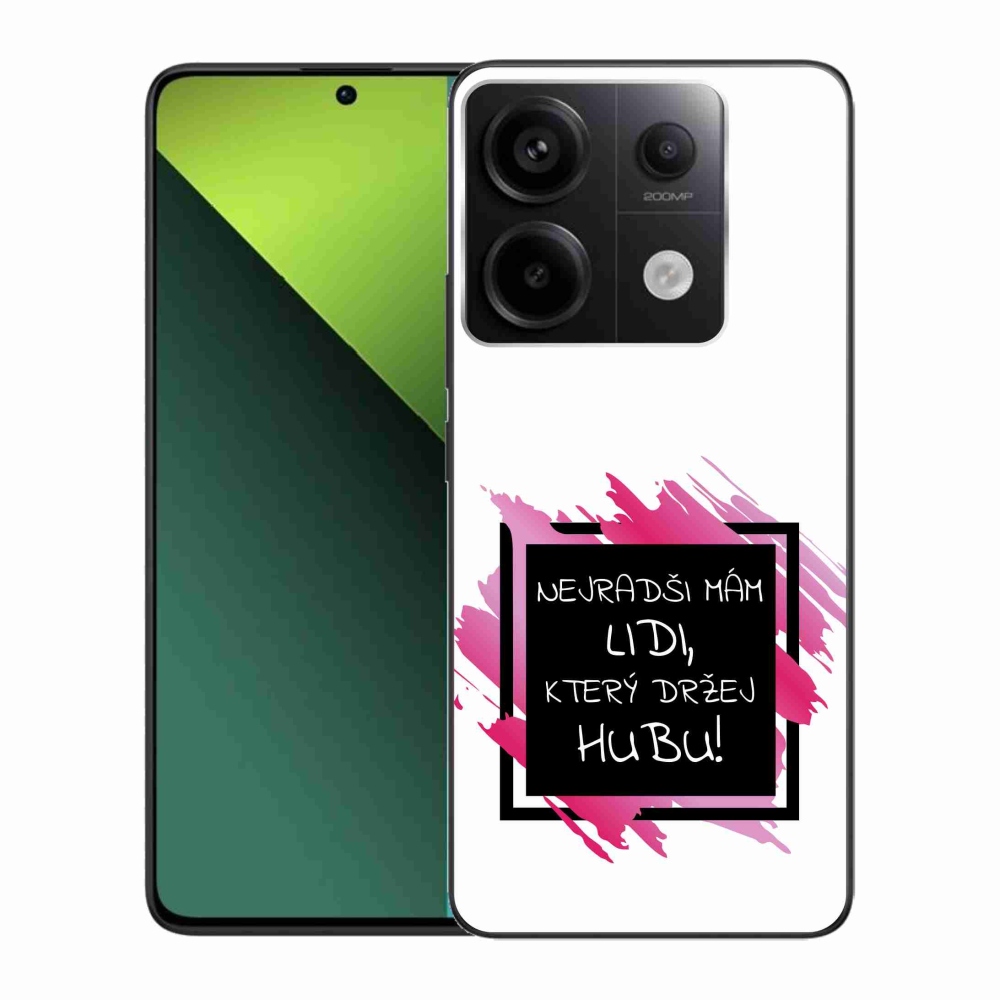 Gél borító mmCase a Xiaomi Redmi Note 13 Pro 5G/Poco X6 5G számára - vicces szöveg 7 fekete és fehér háttérrel