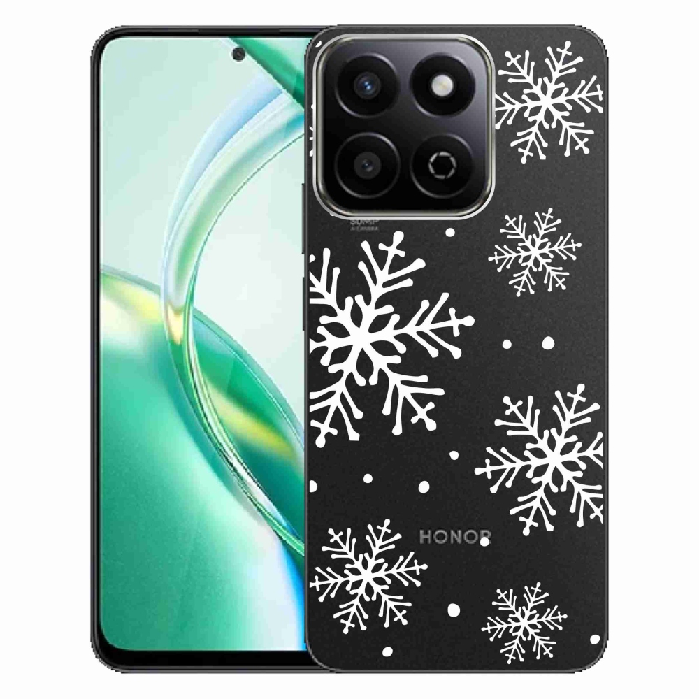 Zselés borítás mmCase a Honor 200 Smart 5G készülékhez - fehér pelyhek átlátszó háttéren