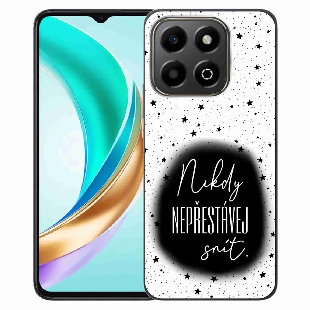 Zselés borítás mmCase a Honor X6b készülékhez - idézet 1 fekete és fehér háttérrel