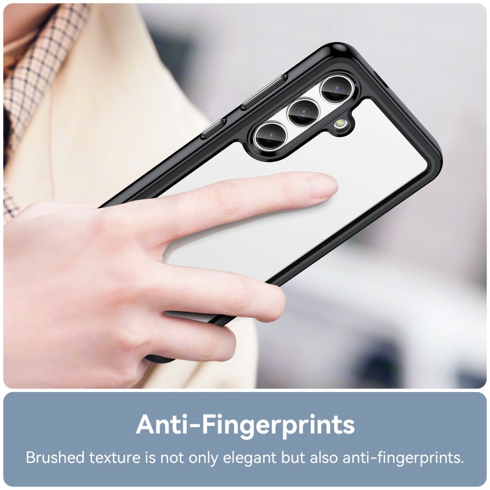 Gél tok fix hátlappal Samsung Galaxy S24+/S25+ készülékhez - fekete