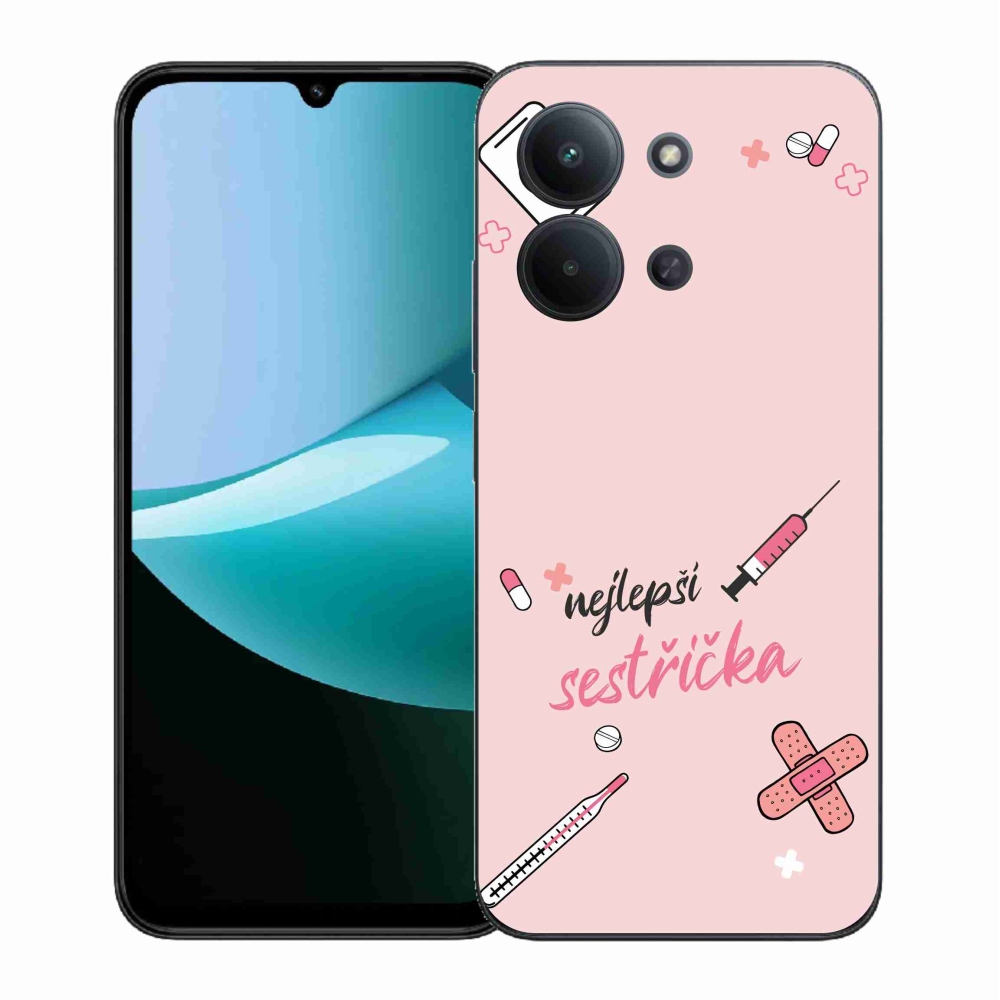 Gél borítás mmCase a Xiaomi Redmi 15C 4G (171mm)/Poco C85 4G (171mm) - legjobb kishúg rózsaszín háttérrel