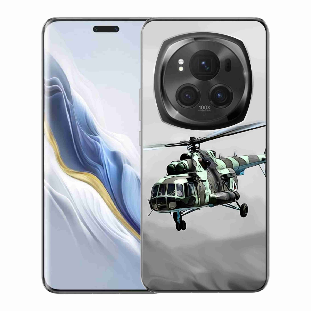 Zselés borítás mmCase a Honor Magic 6 Pro 5G számára - katonai helikopter