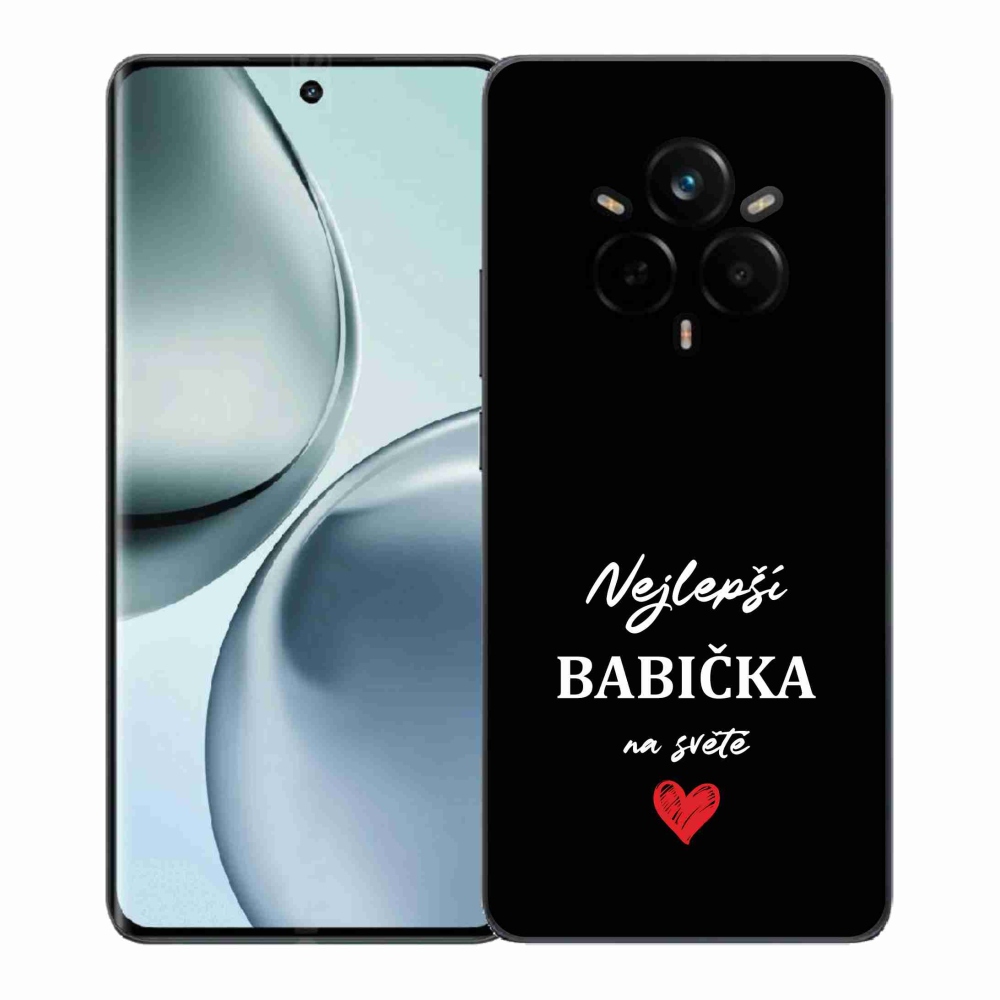 Gél borítás mmCase a Realme 14 Pro+ 5G számára - Best Grandma 1 fekete háttér