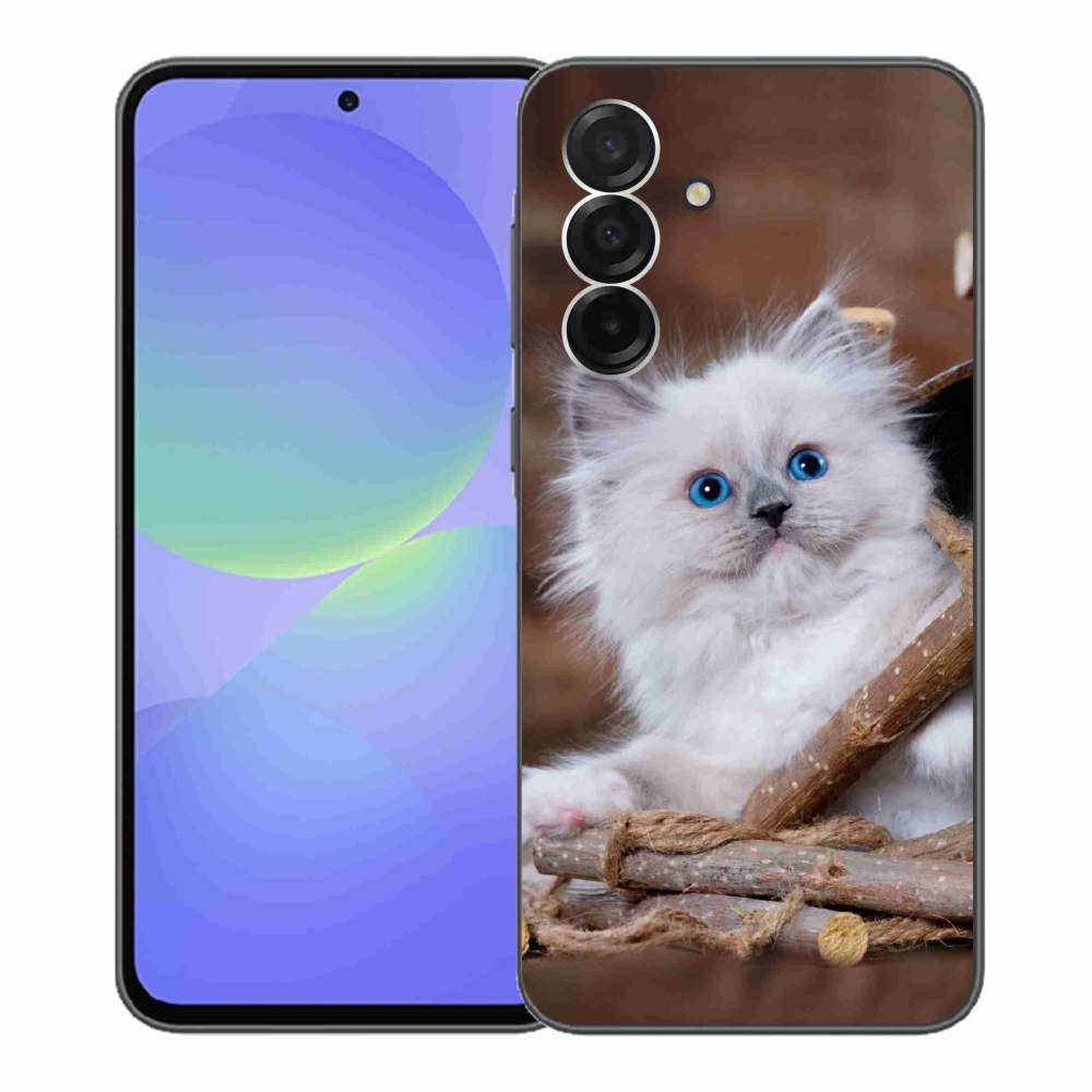 Gél védőhuzat mmCase Samsung Galaxy A36 5G - fehér cica