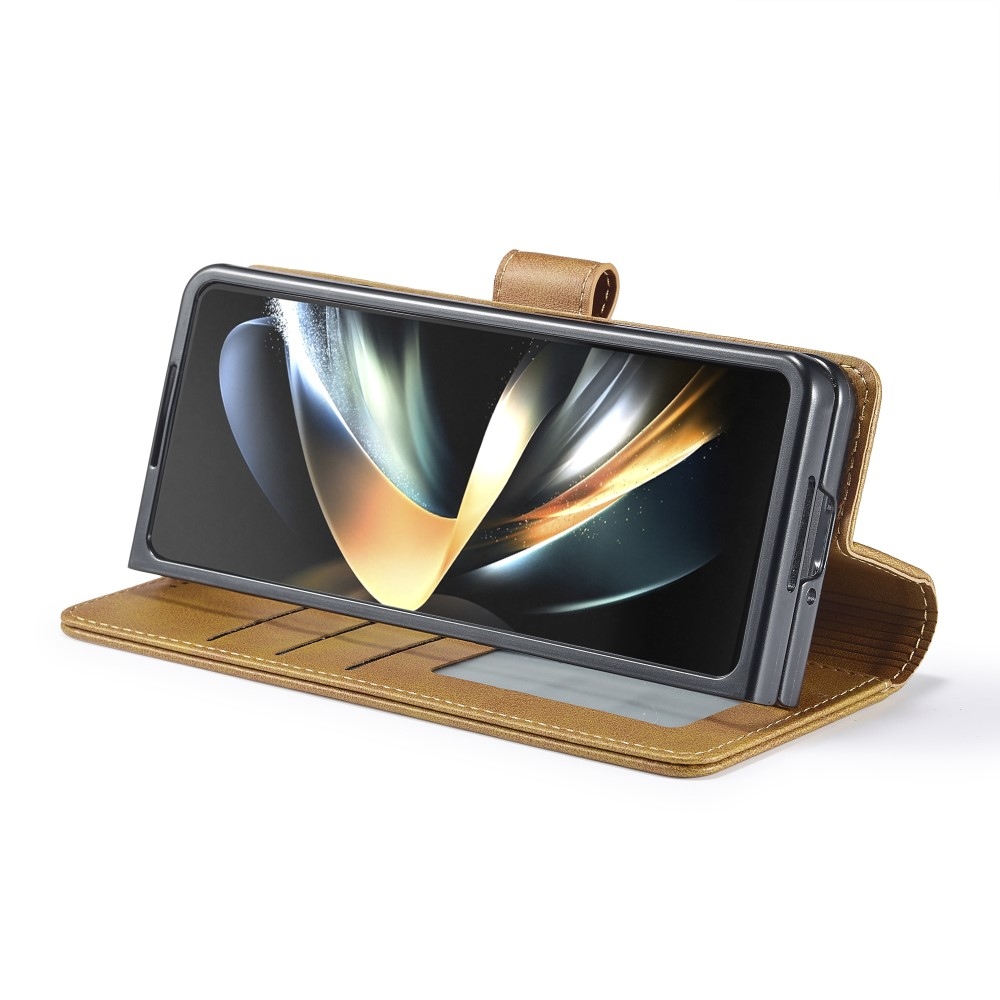 Imeeke könyvtáska Samsung Galaxy Z Fold5 5G - sárga