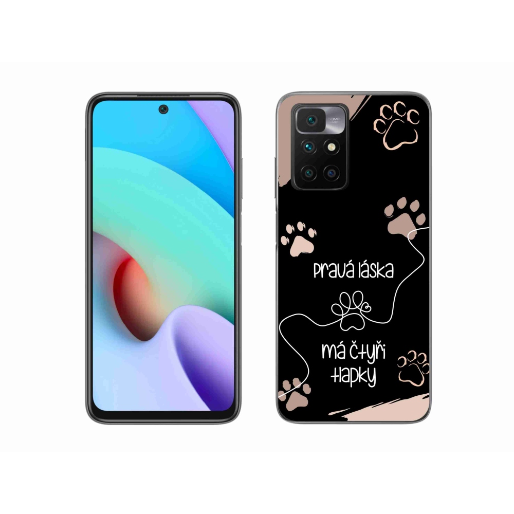 Gél borítás mmCase a Xiaomi Redmi 10/Redmi 10 (2022) - kutya motívum 1 fekete háttérrel