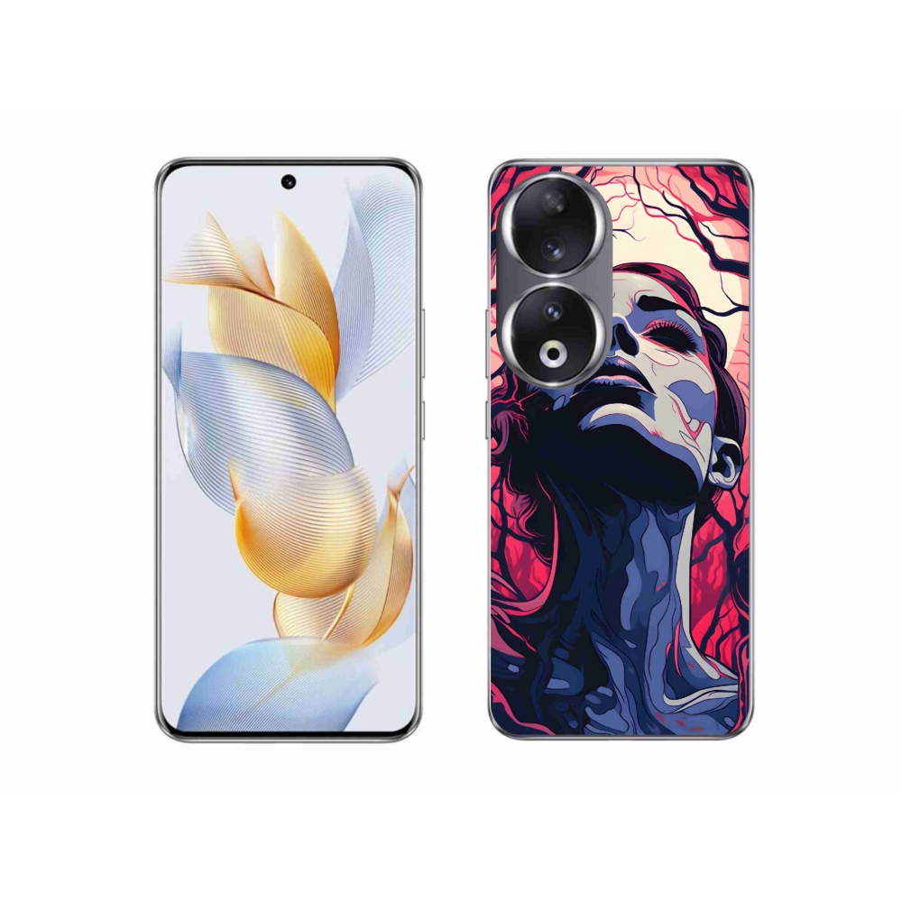 Zselés borítás mmCase a Honor 90-hez - absztrakt arc