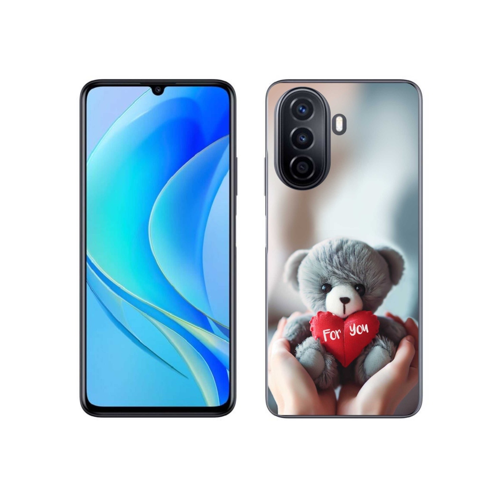 Gél borítás mmCase a Huawei Nova Y70-hez - mackó a szerelmesek számára