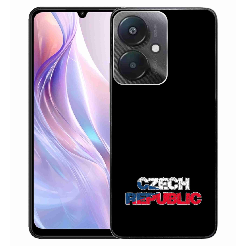 Gél borítás mmCase a Xiaomi Redmi 13C 5G - Csehország fekete háttérrel