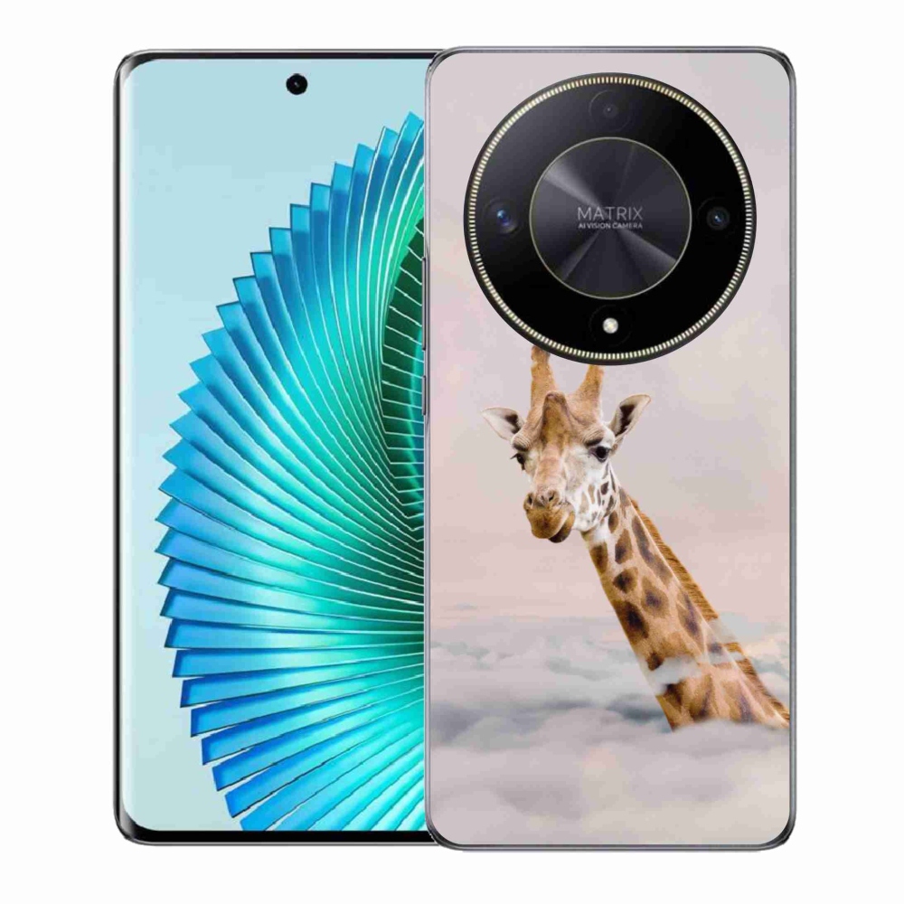 Gél borítás mmCase a Honor Magic 6 Lite 5G számára - zsiráf a felhőkben