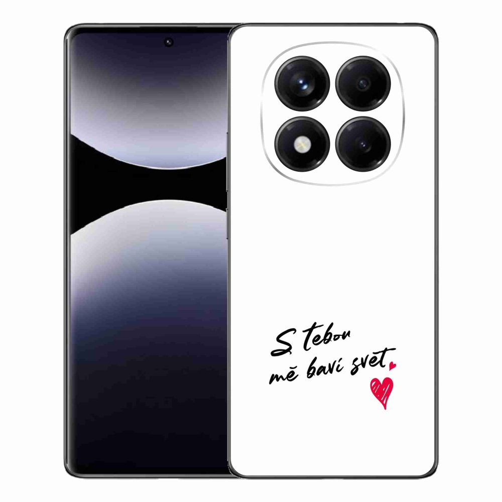 Gél borító mmCase a Xiaomi Redmi Note 14 Pro készülékhez - szerelmes szöveg 1 fehér háttér