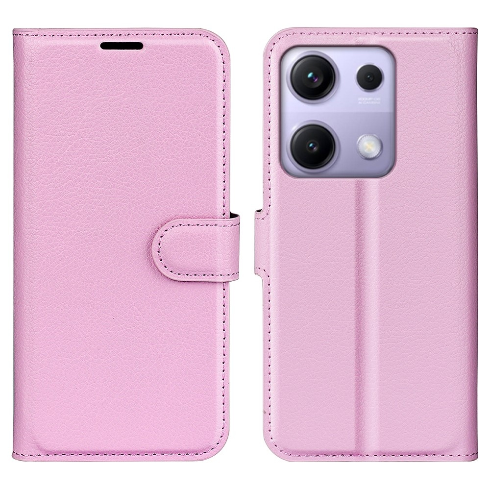 Litchi könyv tok Xiaomi Redmi Note 14S-hez - rózsaszínű