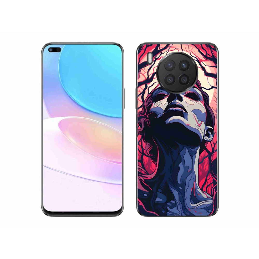 Gél borítás mmCase a Huawei Nova 8i - absztrakt arcán