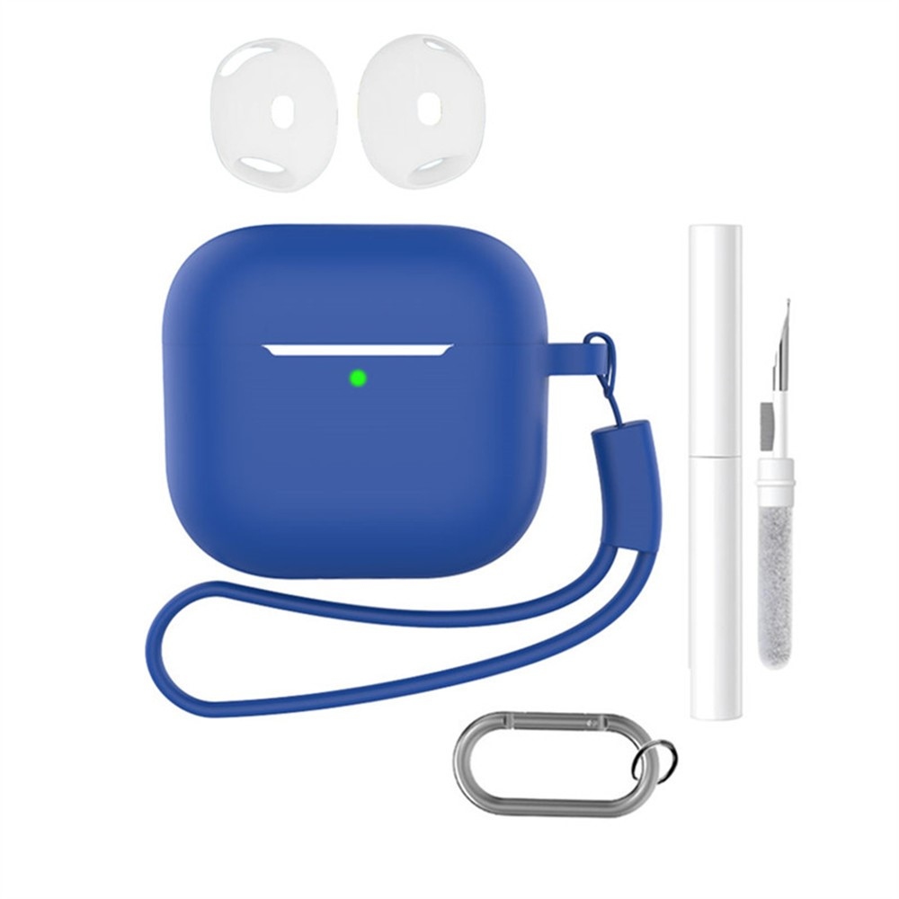 Apple AirPods 4 szilikon tok tisztító készlettel - zafírkék