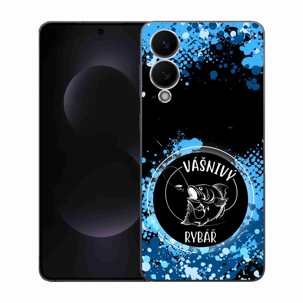 Gél borító mmCase Samsung Galaxy S25 Edge készülékhez - szenvedélyes halász fekete háttérrel