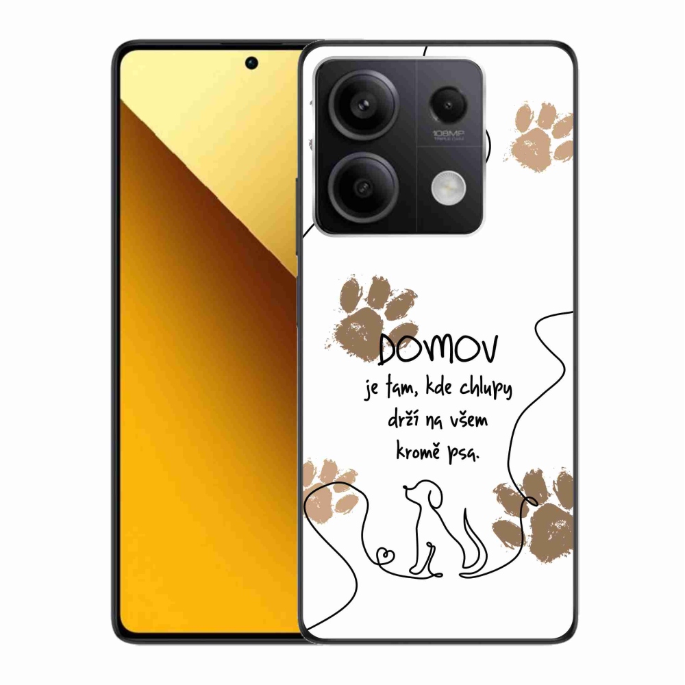 Gél borítás mmCase a Xiaomi Redmi Note 13 5G-hez - kutya motívum fehér háttérrel