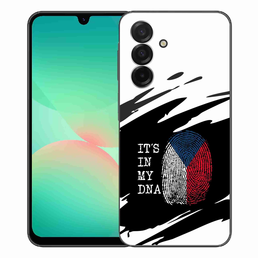 Gél borító mmCase Samsung Galaxy A26 5G - zászlós ujjlenyomat fekete és fehér háttérrel