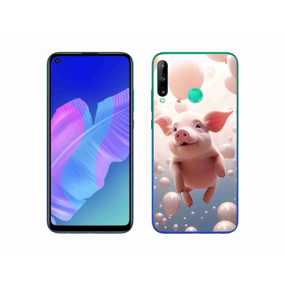 Gél borítás mmCase a Huawei P40 Lite E - malac lufikkal