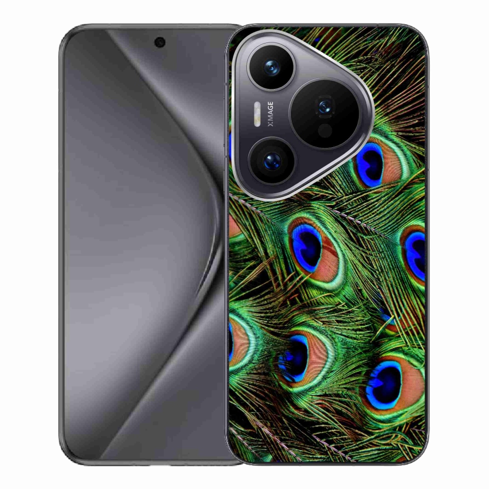 Zselés borítás mmCase a Huawei Pura 70 Pro készülékhez - pávatoll